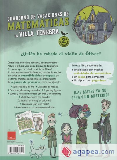 Villa Ténebra. Cuaderno de vacaciones de matemáticas. 2.º de primaria