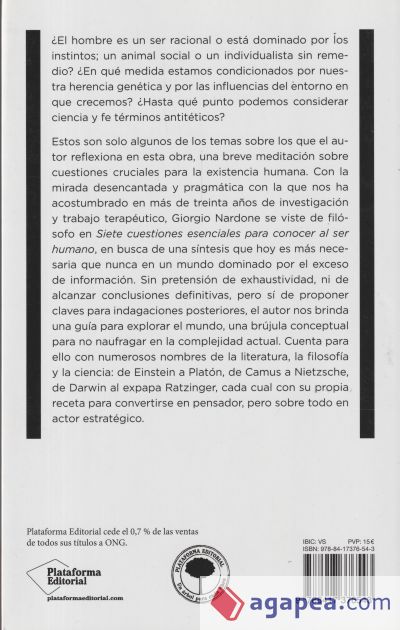 Siete cuestiones esenciales para conocer al ser humano