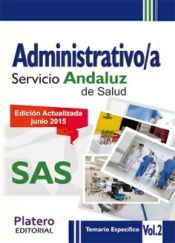 Portada de Administrativo/a del Servicio Andaluz de Salud (SAS). Temario específico, volumen II