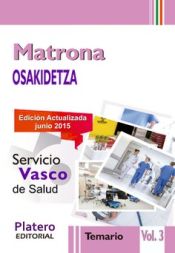 Portada de Matronas del Servicio Vasco de Salud (Osakidetza). Temario, volumen III