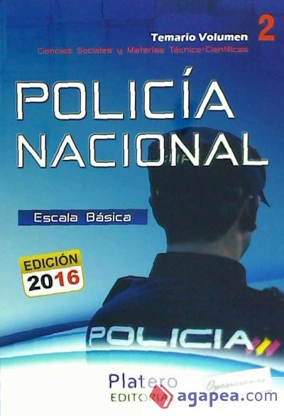 POLICÍA NACIONAL DEL ESTADO. TEMARIO. VOLUMEN II
