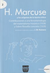 Portada de H. Marcuse y los orígenes de la teoría crítica