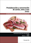 Preelaboración y conservación de carnes, aves y caza