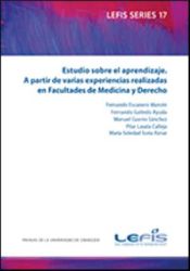 Portada de Estudio sobre el aprendizaje. A partir de varias experiencias realizadas en Facultades de Medicina y Derecho