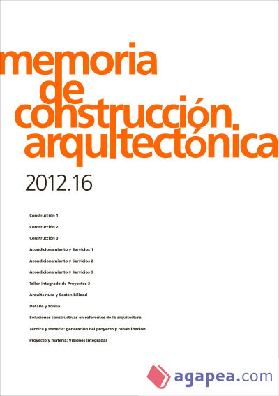 Memorias de construcción arquitectónica 2012.16