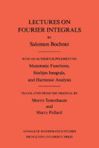 Portada de Lectures on Fourier Integrals. (AM-42) (Ebook)