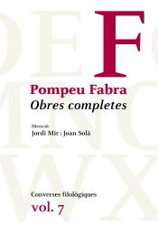 Portada de Obres completes de Pompeu Fabra, 7