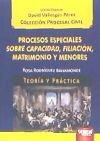 Procesos especiales sobre capacidad, filiación, matrimonio y menores. Teoría y práctica