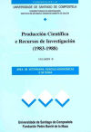 ProducciÃ³n cientÃ­fica e recursos de investigaciÃ³n (1983-1988) XI: Ãrea de veterinaria, ciencias agronÃ³micas e da terra