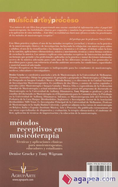 Métodos receptivos en musicoterapia : técnicas y aplicaciones clínicas para musicoterapeutas, educadores y estudiantes