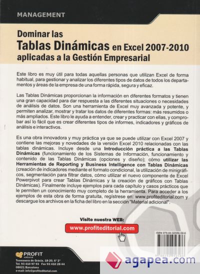 Dominar las tablas dinámicas en Excel 2007-2010 aplicadas a la gestión empresarial
