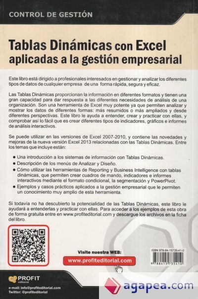 Tablas dinámicas con Excel aplicadas a la gestión empresarial Tablas dinámicas con Excel aplicadas a la gestión empresarial