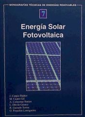 Portada de Energía solar fotovoltaica