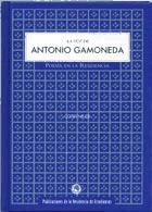 Portada de Poesía en la Residencia.Antonio Gamoneda La voz de Antonio Gamoneda