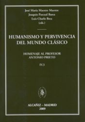 Portada de Humanismo y pervivencia del mundo clásico. IV. Vol 3