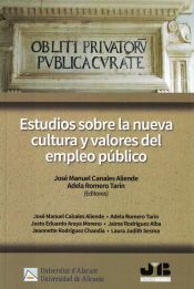 Portada de Estudios sobre la nueva cultura y valores del empleo público