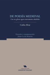 Portada de De poesía medieval con sus glosas agora nuevamente añadidas