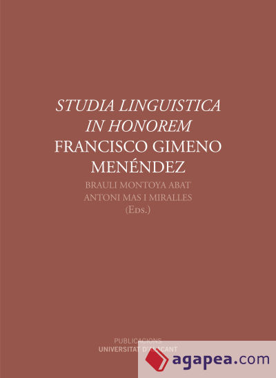 Studia linguistica in honorem Francisco Gimeno Menéndez