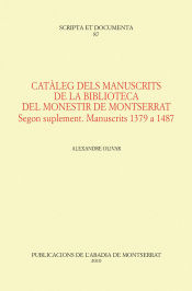 Portada de Catàleg dels manuscrits de la Biblioteca del monestir de Montserrat. Segon suplement