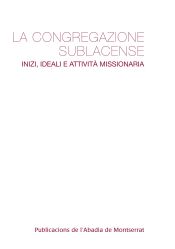 Portada de La congregazione Sublacense. Inizi, ideali e attività missionera