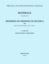 Portada de Memòries de missions de recerca. Volum XVII