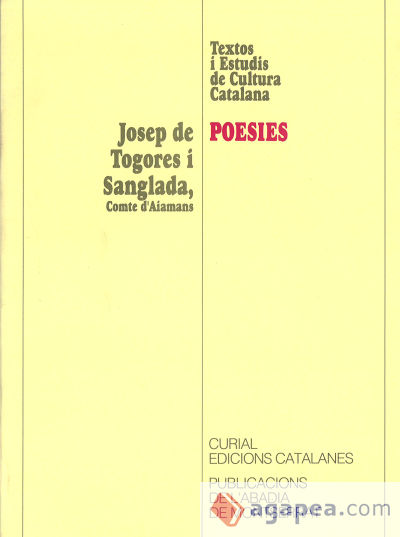 Poesies. Josep de Togores i Sanglada