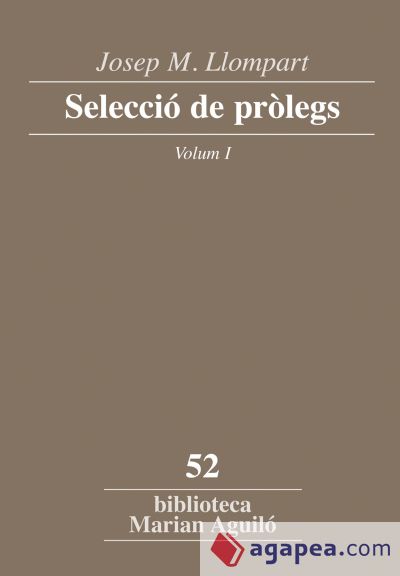 Selecció de pròlegs. Vol. I