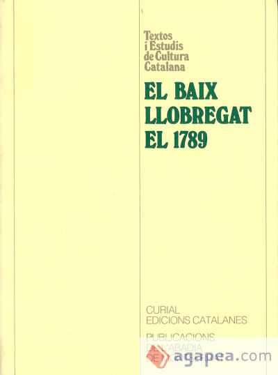 El Baix Llobregat el 1789. Respostes al qüestionari de Francisco de Zamora