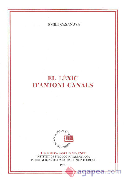 El lèxic d'Antoni Canals