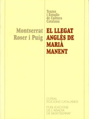 Portada de El llegat anglès de Marià Manent
