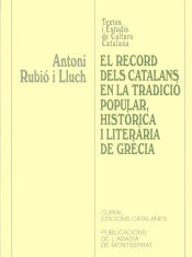 Portada de El record dels catalans en la tradició popular, històrica i literària de Grècia