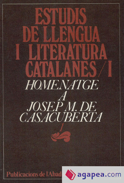 Homenatge a Josep M. de Casacuberta, 1