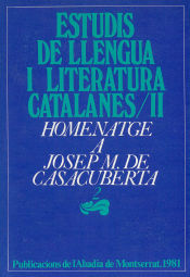 Portada de Homenatge a Josep M. de Casacuberta, 2