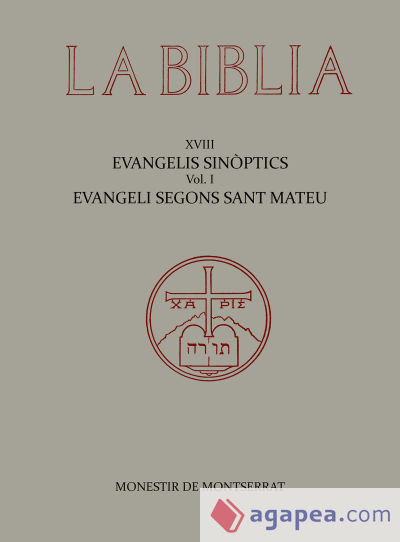 La Bíblia de Montserrat, Volum 18-I. Evangeli segons sant Mateu -Fil