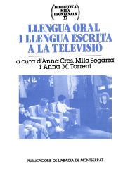 Portada de Llengua oral i llengua escrita a la televisió