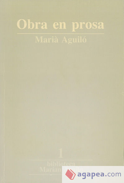 Marià Aguiló. Obra en prosa