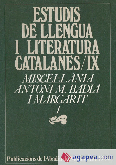 Miscel·lània Antoni M. Badia i Margarit, 1