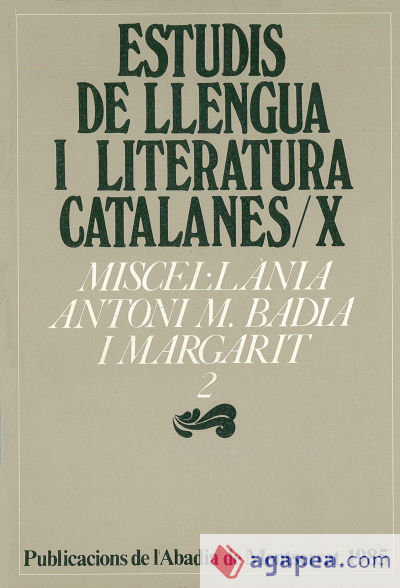 Miscel·lània Antoni M. Badia i Margarit, 2