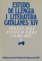 Portada de Miscel·lània Antoni M. Badia i Margarit, 6