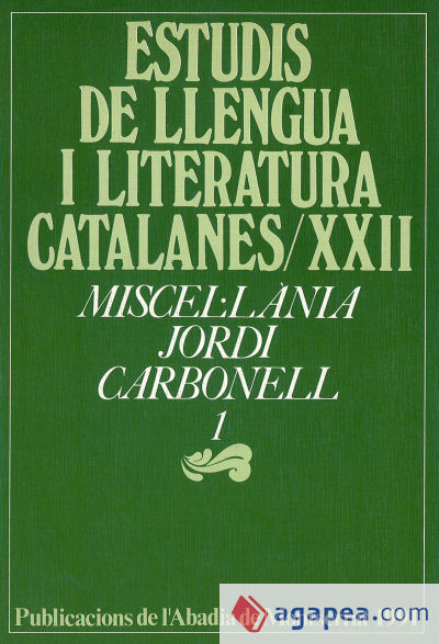 Miscel·lània Jordi Carbonell, 1