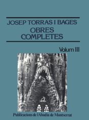 Portada de Obres completes de Josep Torras i Bages, Volum III