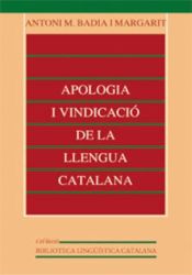 Portada de Apologia i vindicació de la llengua catalana