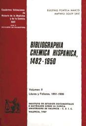 Portada de BIBLIOGRAPHIA CHEMICA HISPANICA II 1482-1950 LIBROS Y FOLLETOS 1801-1900