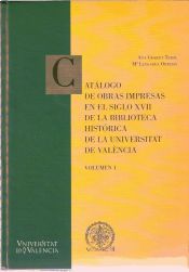 Portada de Catálogo de obras impresas en el siglo XVII de la Biblioteca Histórica de la Universitat de València