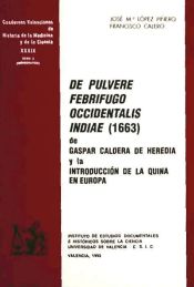 Portada de De pulvere febrifugo Occidentalis Indiae (1663) de Gaspar Caldera de Heredia y la introducción de la quina en Europa