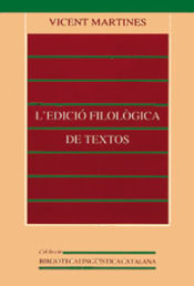 Portada de L'edició filològica de textos