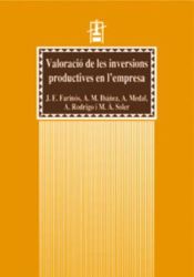 Portada de Valoració de les inversions productives en l?empresa