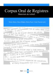 Portada de Corpus Oral de Registres. Materials de treball  (Llibre + CD-ROM)