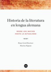 Portada de Historia de la literatura en lengua alemana. Desde los inicios hasta la actualidad