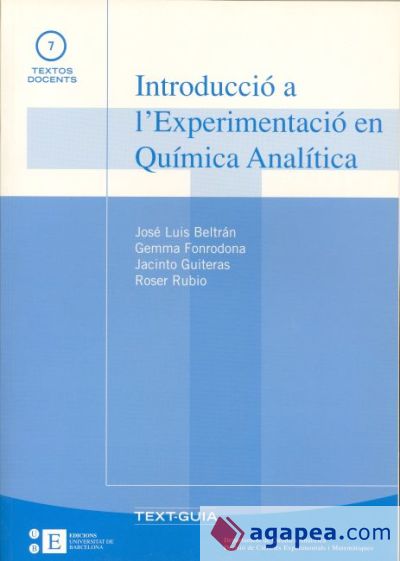 Introducció a l'experimentació en química analítica